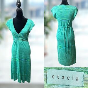 Anthropologie STACIA Bamboo Rope Belt MIDI Dress Size M